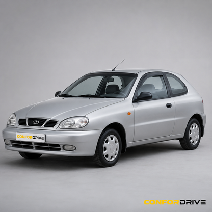 Daewoo Lanos 1997-2003 de 3 portas com chuventos interiores nas portas da frente
