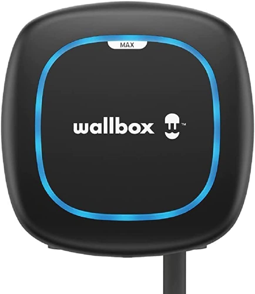 Wallbox Paquete de Carga Solar Pulsar Plus Cargador de vehículo eléctrico (7,4 kW, 5 Metros, Tipo 2, WiFi, Bluetooth, OCPP, Interior/Exterior) Blanco + Power Boost monofásico