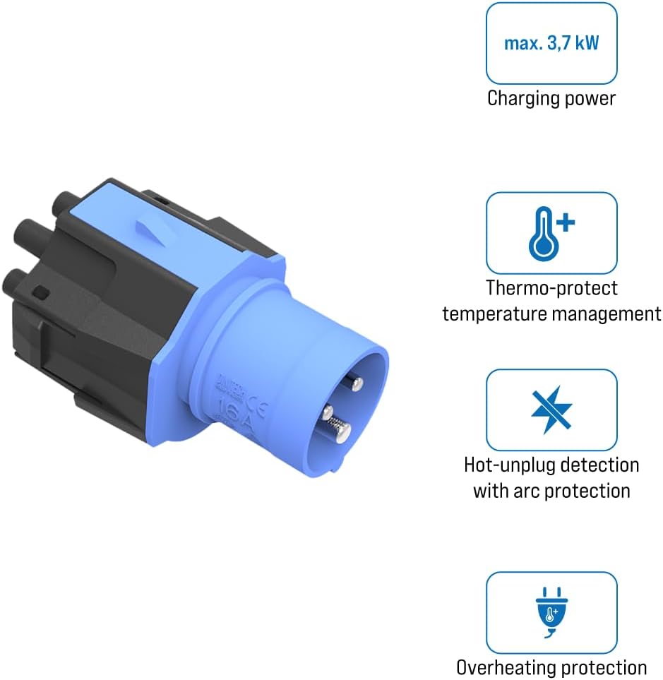 NRGkick 32A 10m Set Optimal, Estación de Carga móvil para Coches eléctricos, Cargador sin instalación, Incl. Adaptadores 32A & 16A + Enchufe Schuko, Cable de Carga EV con Bolsa de Transporte