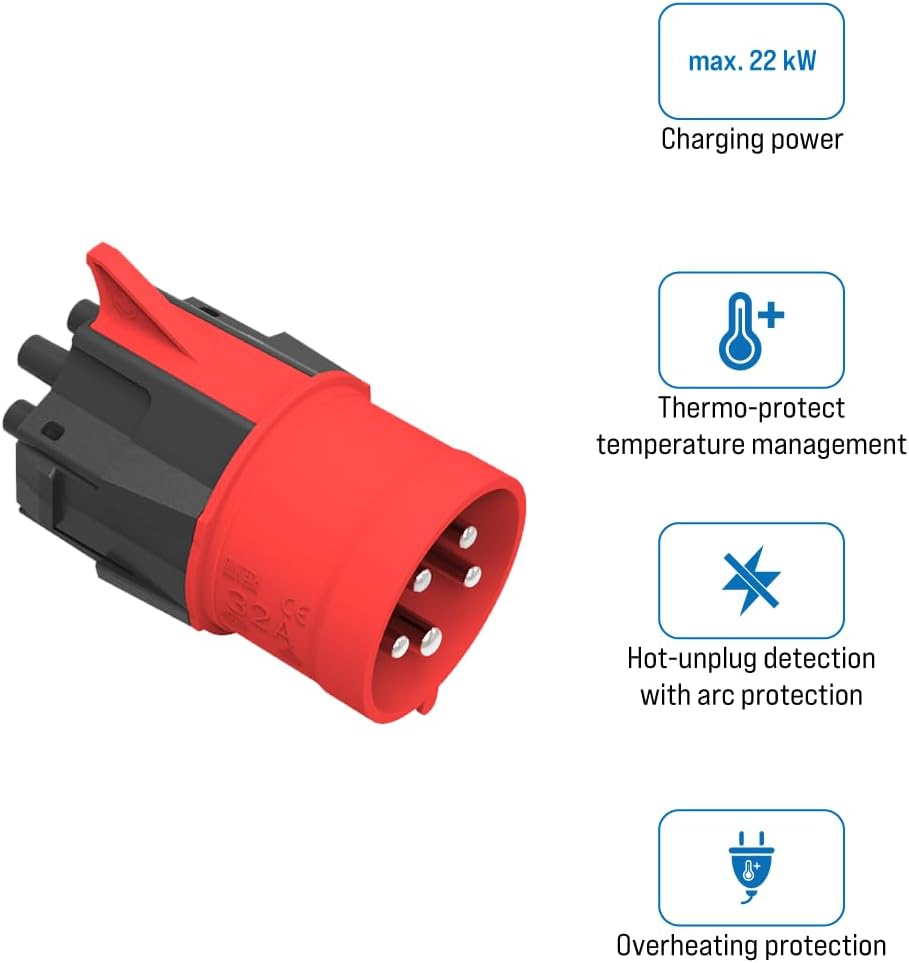 NRGkick 32A 10m Set Optimal, Estación de Carga móvil para Coches eléctricos, Cargador sin instalación, Incl. Adaptadores 32A & 16A + Enchufe Schuko, Cable de Carga EV con Bolsa de Transporte