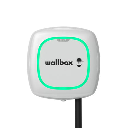 Wallbox Paquete de Carga Solar Pulsar Plus Cargador de vehículo eléctrico (7,4 kW, 5 Metros, Tipo 2, WiFi, Bluetooth, OCPP, Interior/Exterior) Blanco + Power Boost monofásico