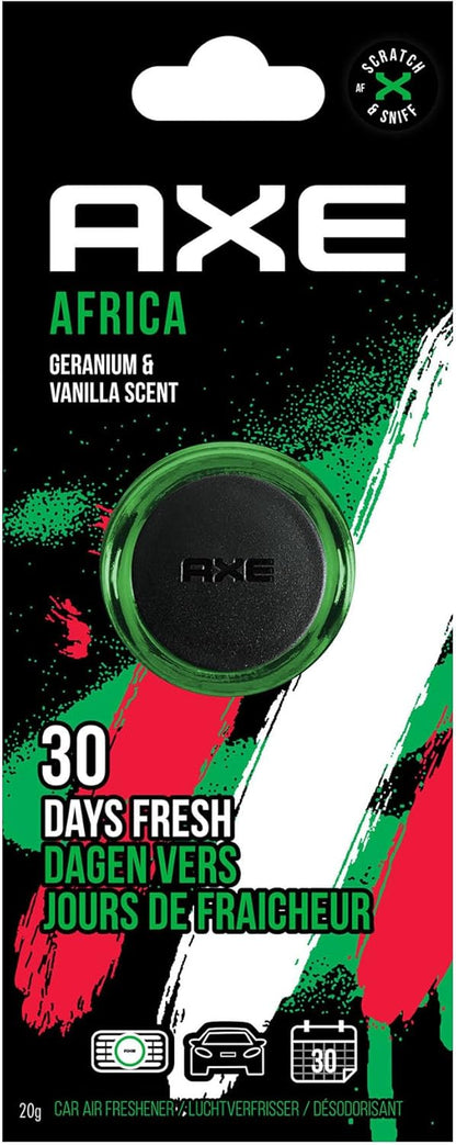 AXE Mini ambiente para carro, com ventilação de 30 dias, com uma temperatura africana – design discreto e elegante para uma viagem impecável