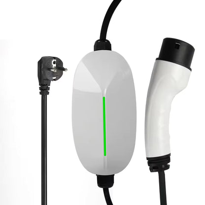 Carregador Carro Elétrico Portátil + 3.5kw / 16a + Type2 +  5m Cabo