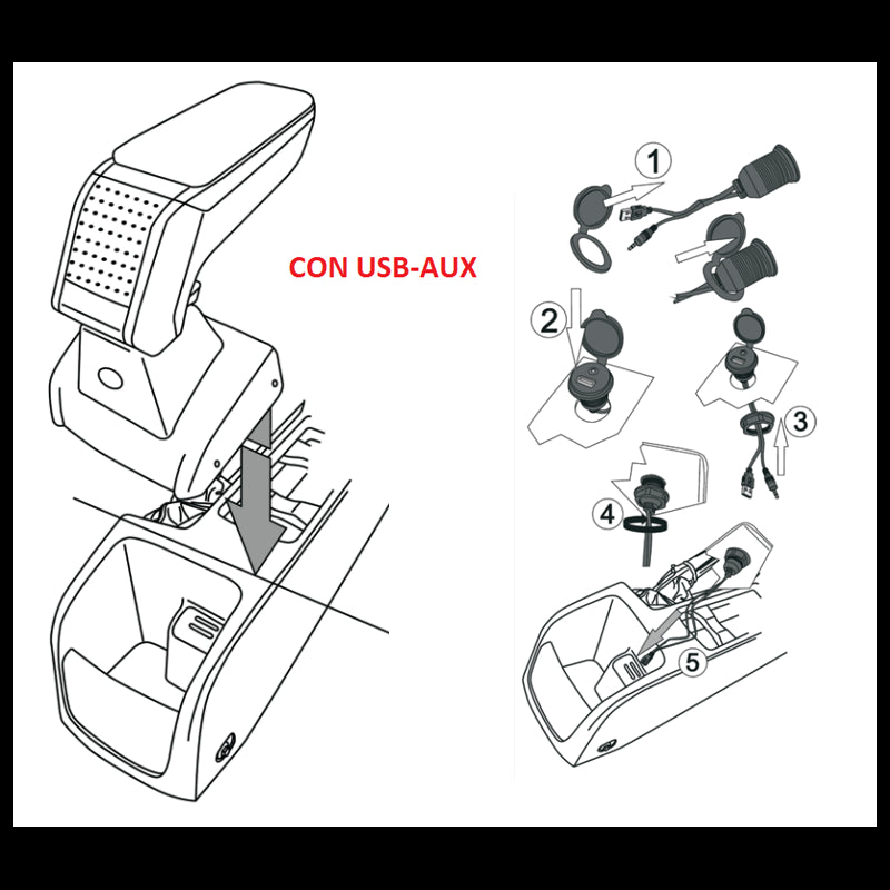 Apoio de Braço Ford Focus (2015 > 2018)