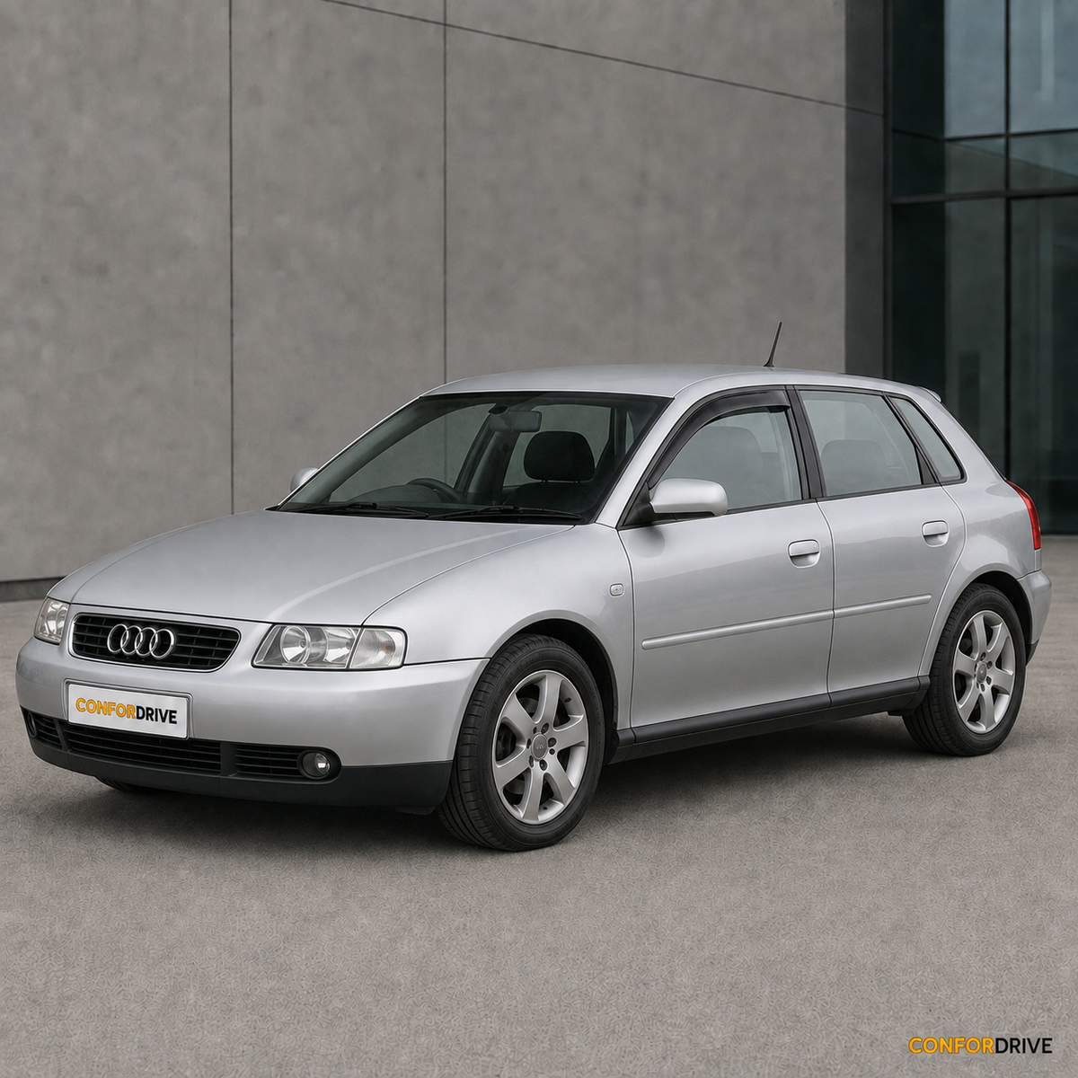 Audi A3 8L de 5 portas com chuventos nas portas dianteiras