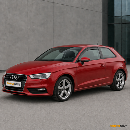 Audi A3 8V de 3 portas com chuventos nas portas dianteiras
