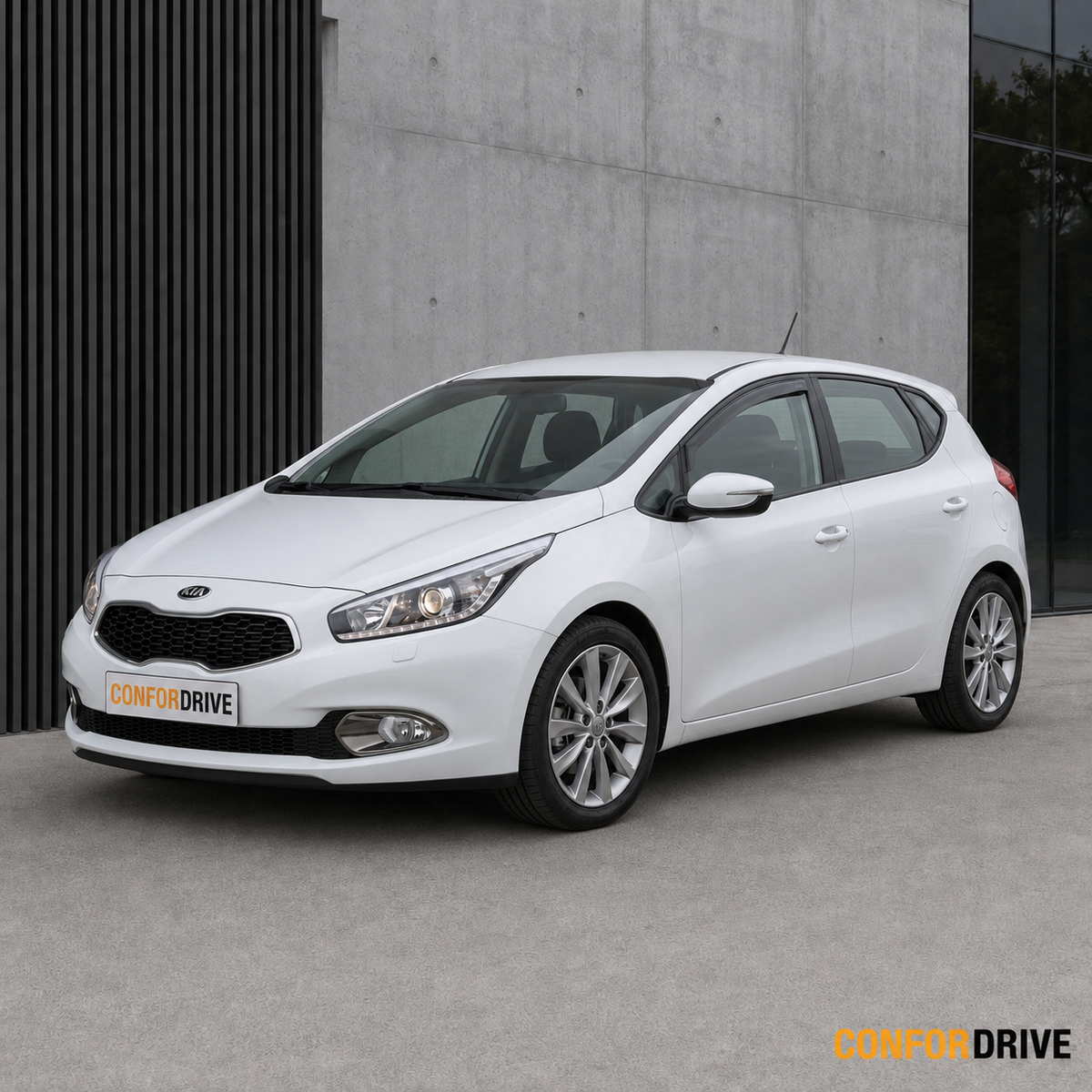 Kia Ceed JD 2012-2018 com chuventos CONFORDRIVE nas portas dianteiras