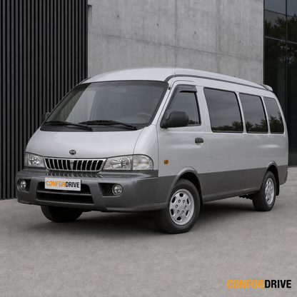 Kia Pregio 1997-2006 com chuventos CONFORDRIVE nas portas dianteiras