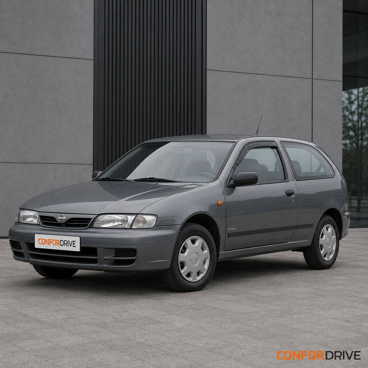 Nissan Almera N15 1995-2000 3 portas com chuventos CONFORDRIVE