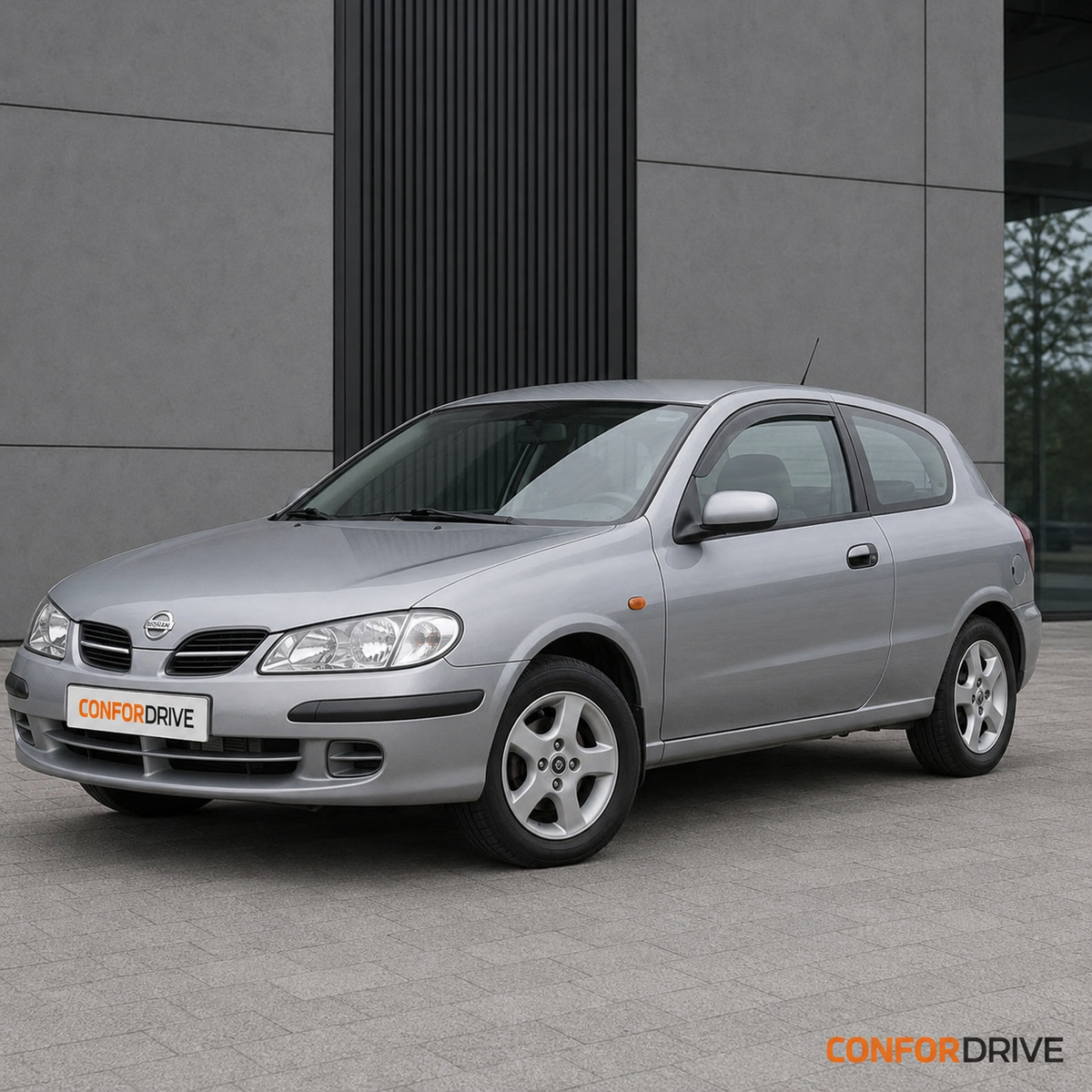 Nissan Almera N16 2000-2006 3 portas com chuventos CONFORDRIVE