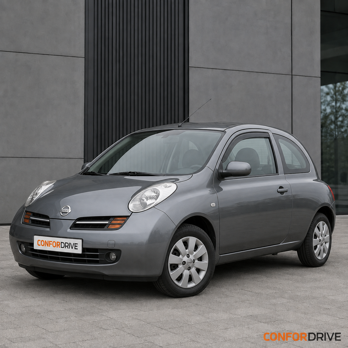 Nissan Micra K12 2003-2010 3 portas com chuventos CONFORDRIVE
