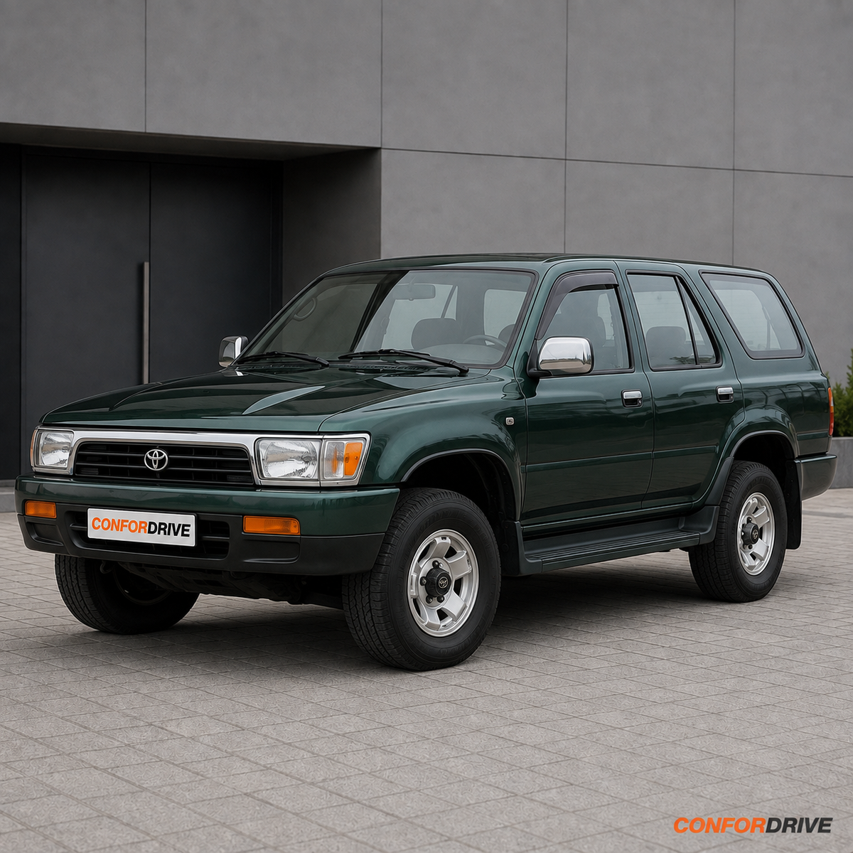 Chuventos Toyota 4-Runner 1990-1995 aplicados na calha dos vidros dianteiros