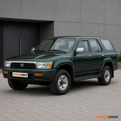 Chuventos Toyota 4-Runner 1990-1995 aplicados na calha dos vidros dianteiros