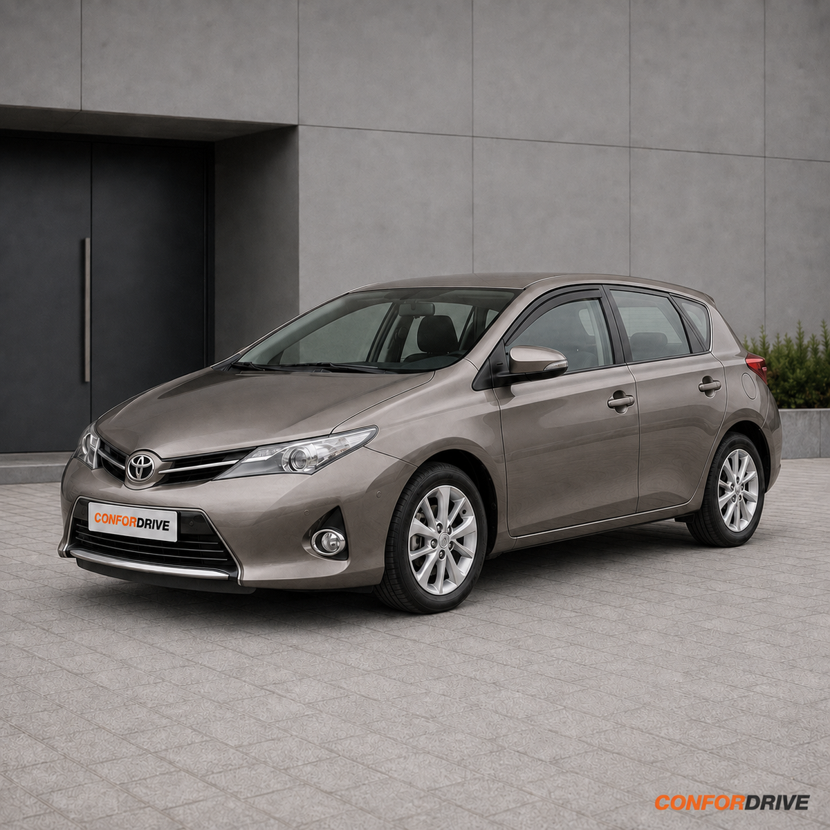 Chuventos Toyota Auris Hatch 2013-2018 aplicados na calha dos vidros dianteiros