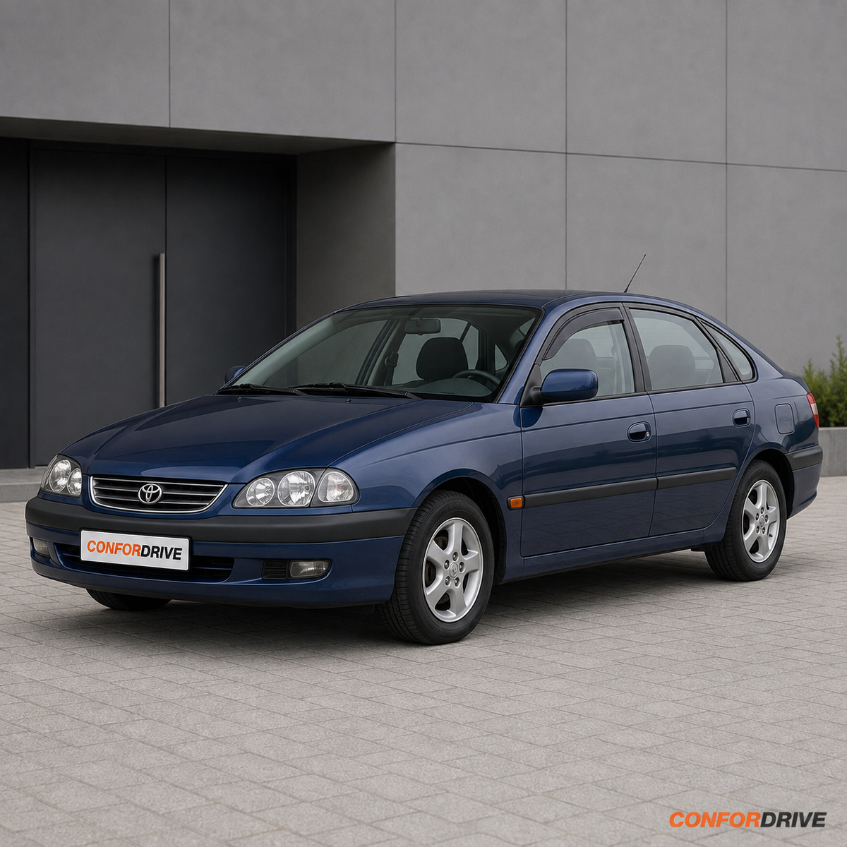 Chuventos Toyota Avensis T22 Hatch Lim 1998-2003 aplicados na calha dos vidros dianteiros