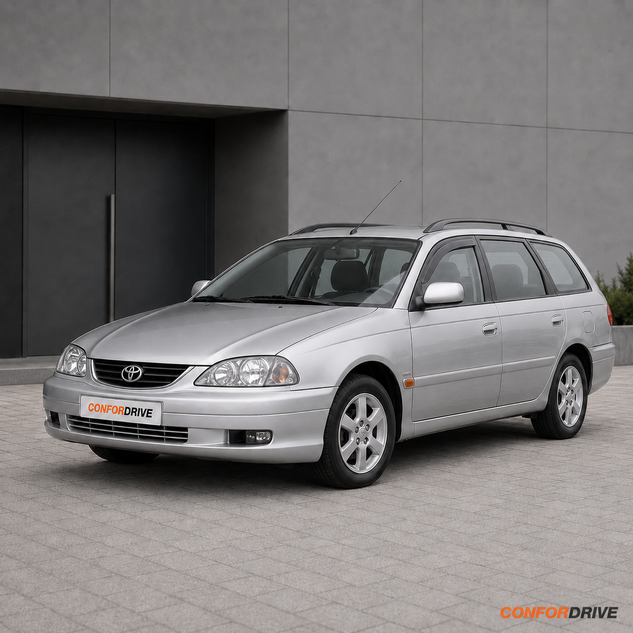 Chuventos Toyota Avensis T22 SW 2000-2003 aplicados na calha dos vidros dianteiros