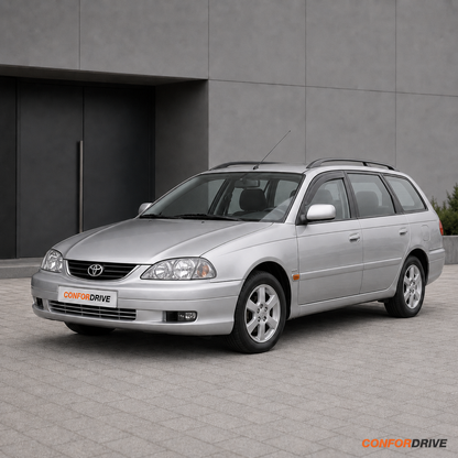 Chuventos Toyota Avensis T22 SW 2000-2003 aplicados na calha dos vidros dianteiros