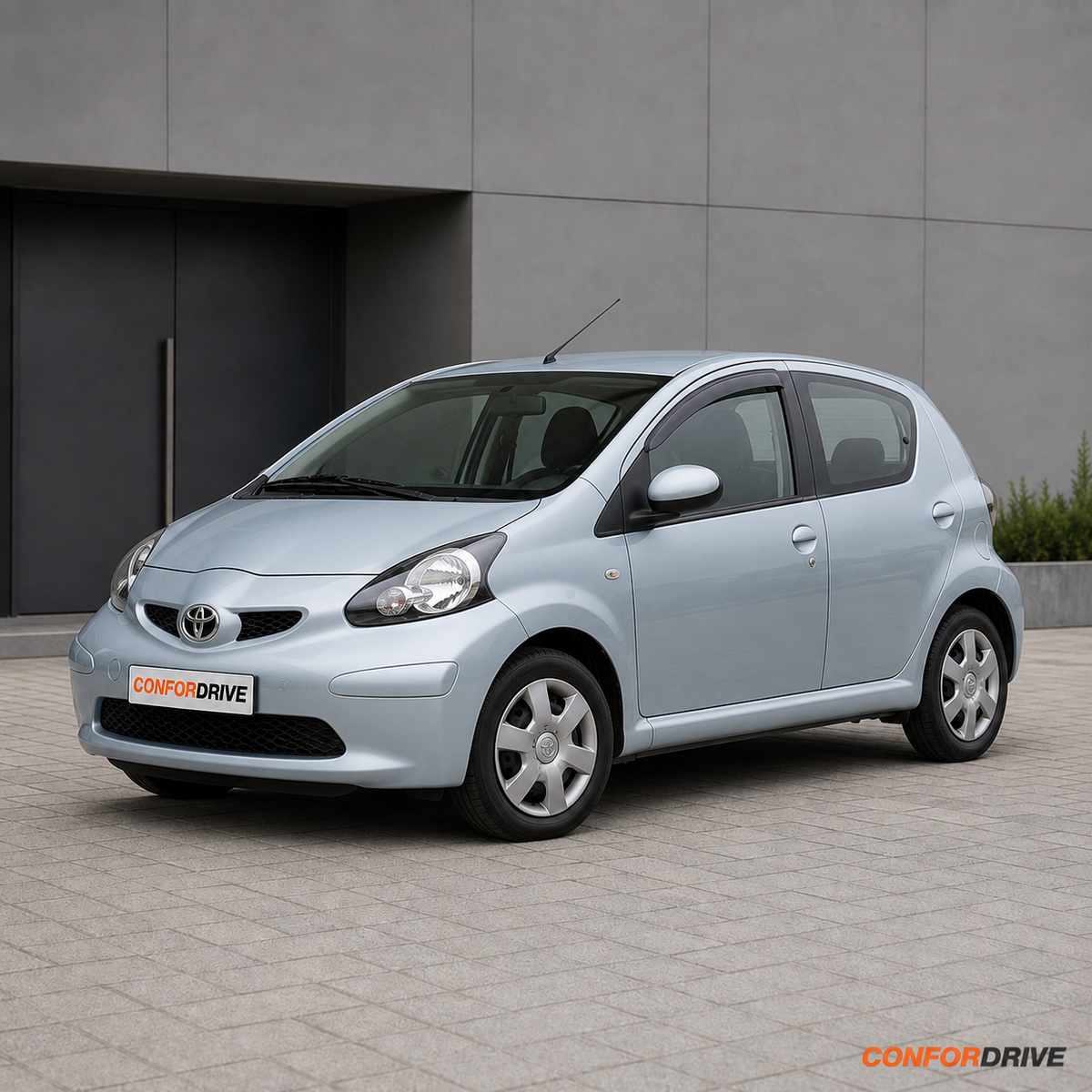Chuventos Toyota Aygo 2005-2014 versão 5 portas aplicados na calha dos vidros dianteiros