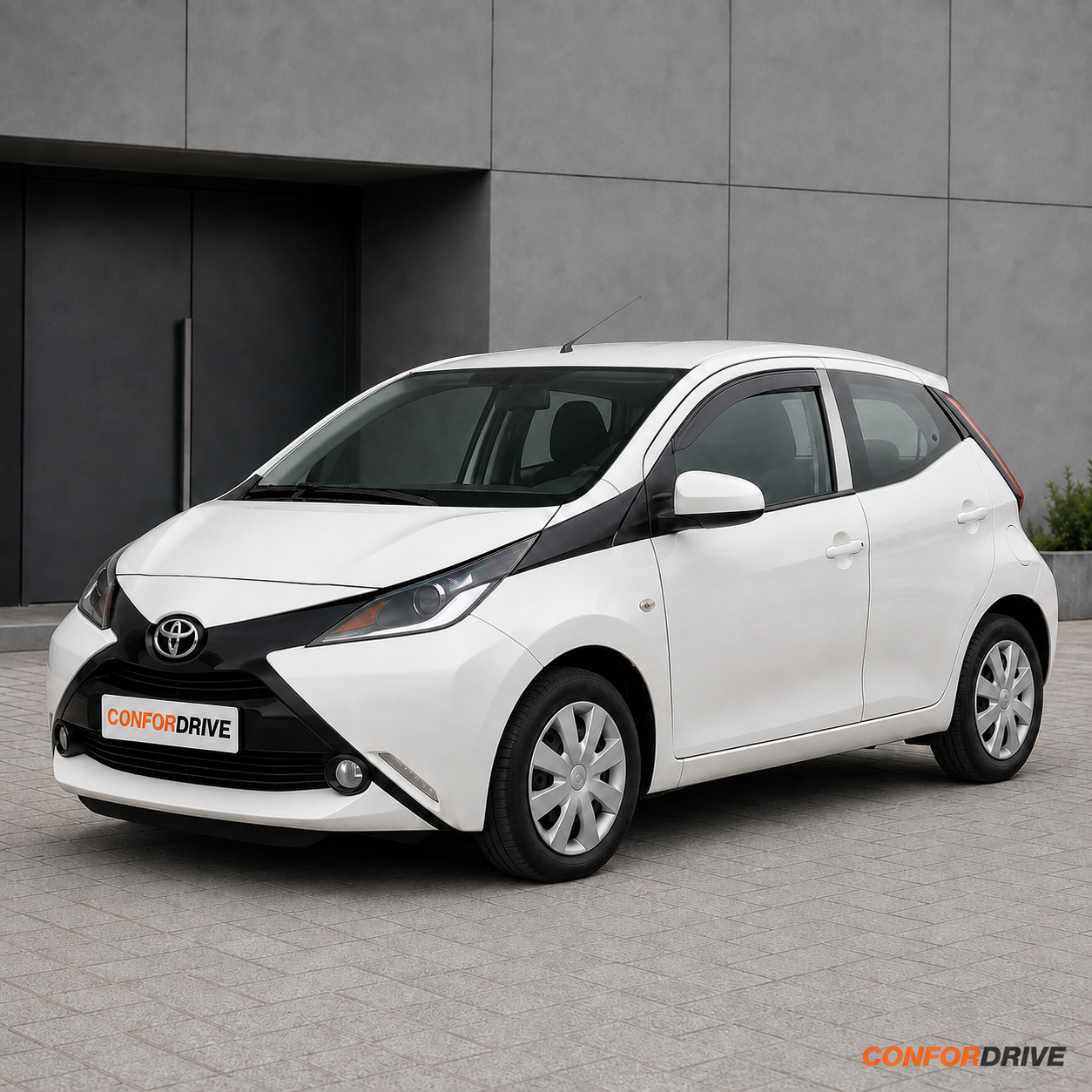 Chuventos Toyota Aygo 2014-2021 versão 5 portas aplicados na calha dos vidros dianteiros
