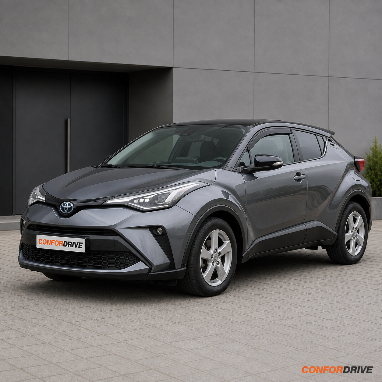 Chuventos Toyota C-HR 2016-2023 aplicados apenas na calha dos vidros dianteiros