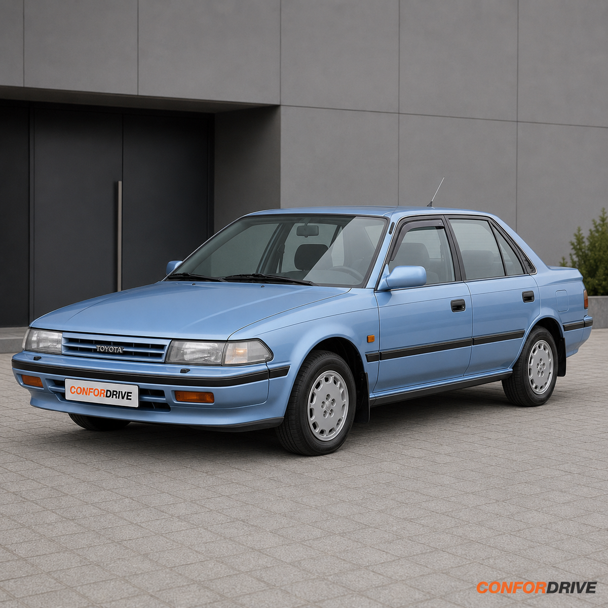 Chuventos Toyota Carina II T17 1988-1992 aplicados na calha dos vidros dianteiros