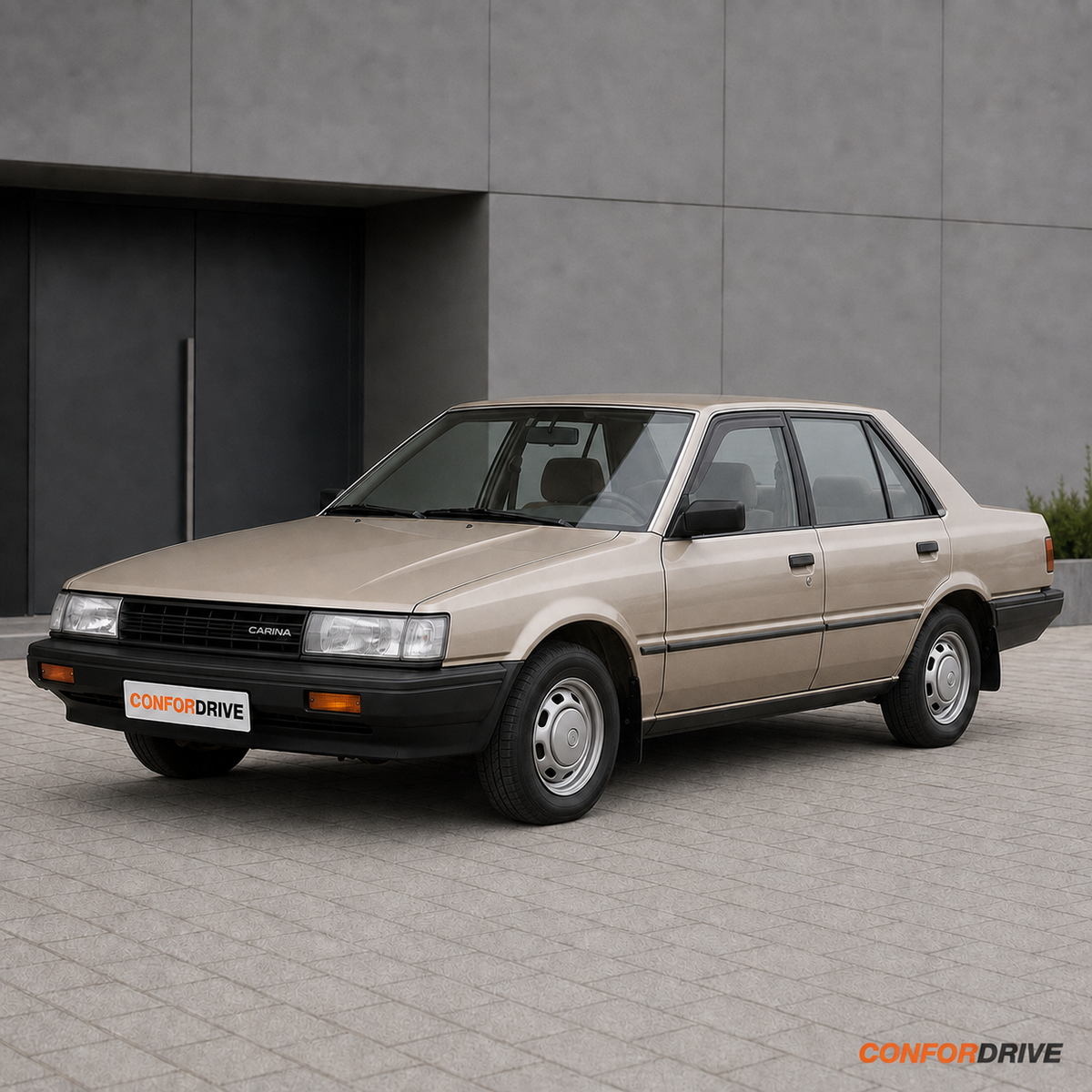 Chuventos Toyota Carina T15 1984-1988 aplicados na calha dos vidros dianteiros
