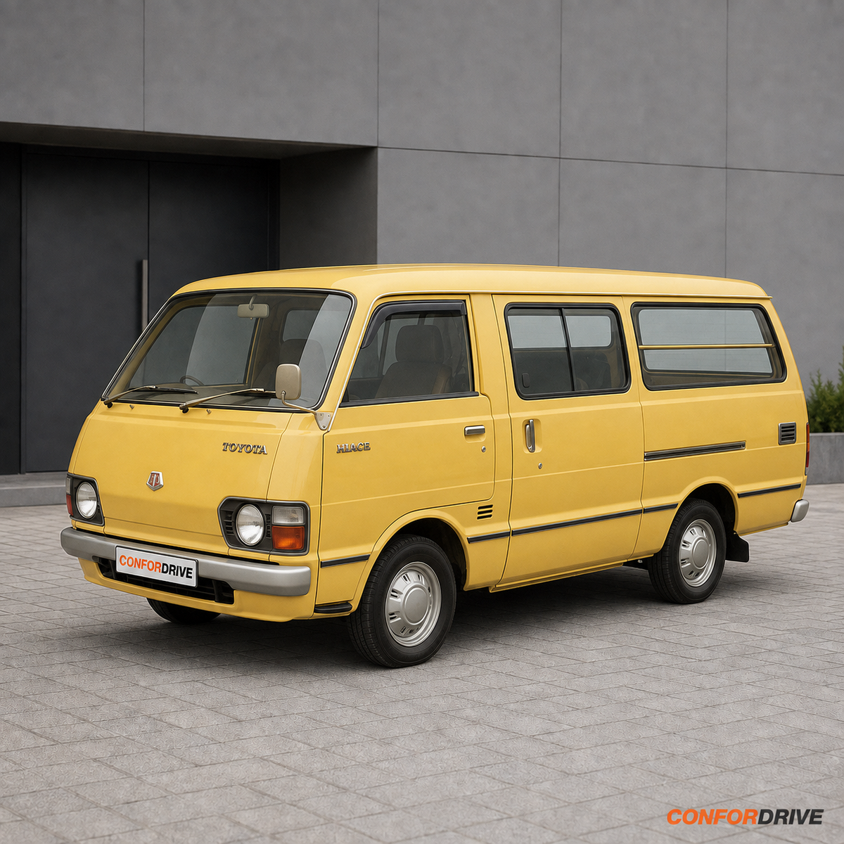 Toyota Hiace LH20 1977-1982 com chuventos interiores dianteiros CONFORDRIVE