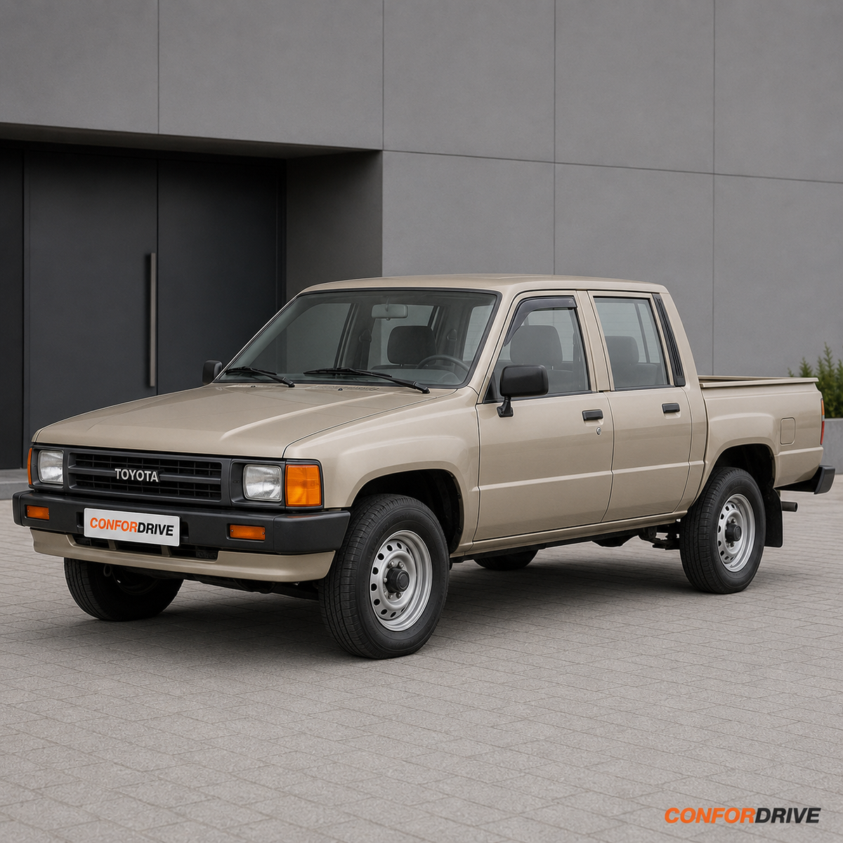 Chuventos Toyota Hilux IV Double Cab 1984-1989, aplicados nos vidros dianteiros
