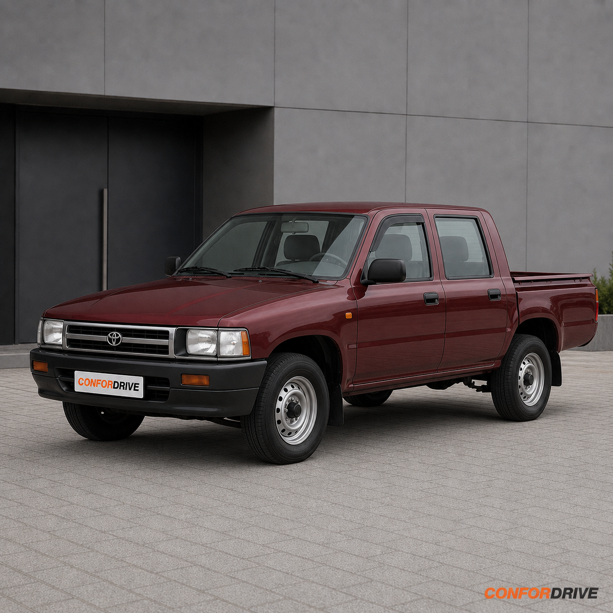 Chuventos Toyota Hilux V Double Cab 1989-1997, aplicados nos vidros dianteiros