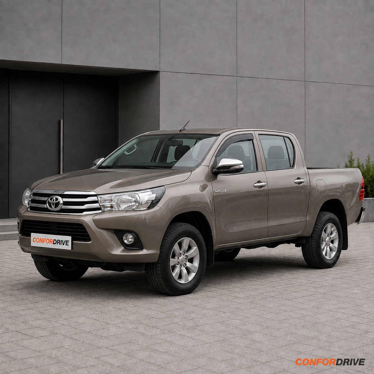 Chuventos Toyota Hilux VIII Double Cab desde 2016, aplicados apenas nos vidros dianteiros