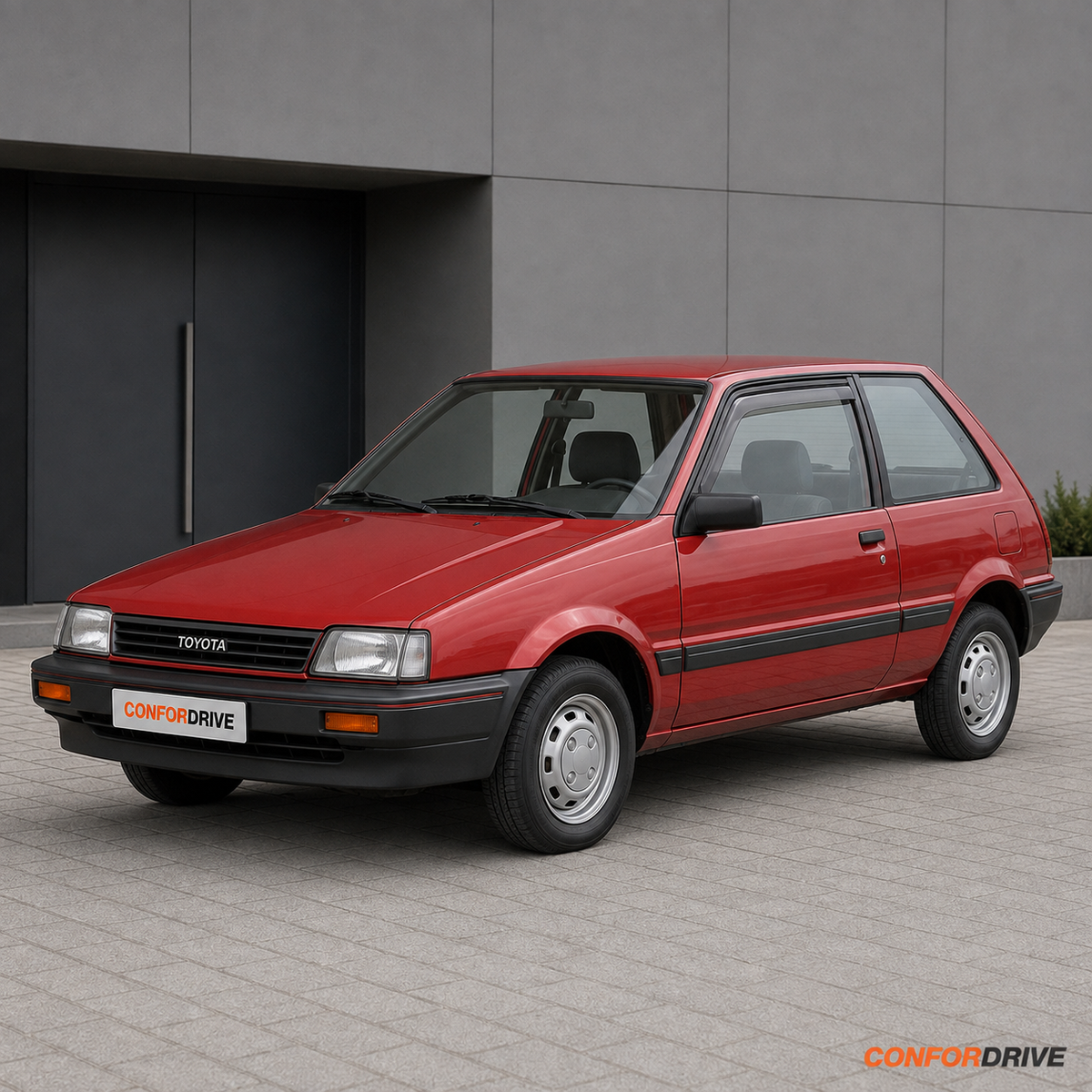 Chuventos CONFORDRIVE para TOYOTA STARLET (1985-1990), versão de 3 portas, portas da frente