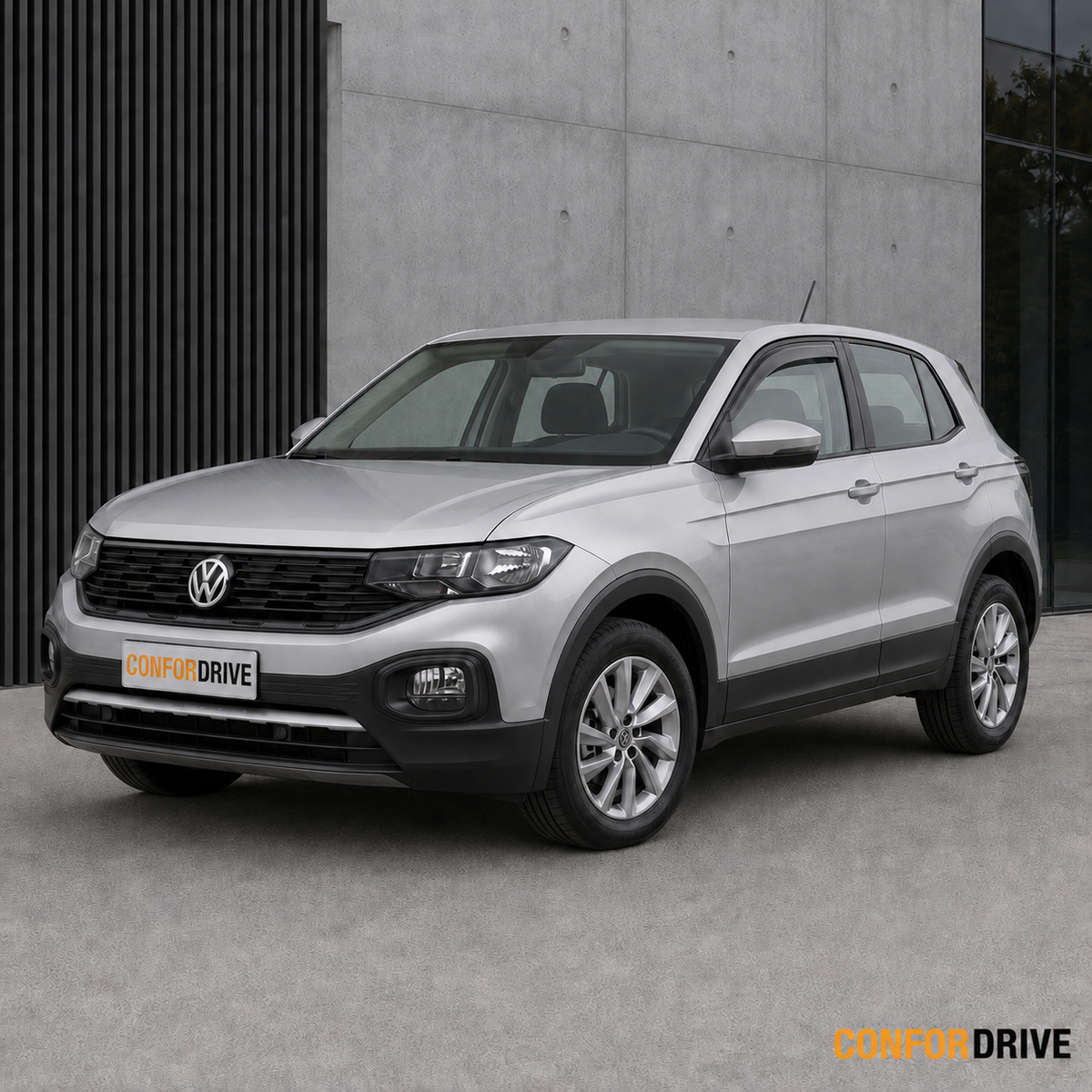 Volkswagen T-Cross 2018-2023 de 5 portas com dois chuventos dianteiros CONFORDRIVE