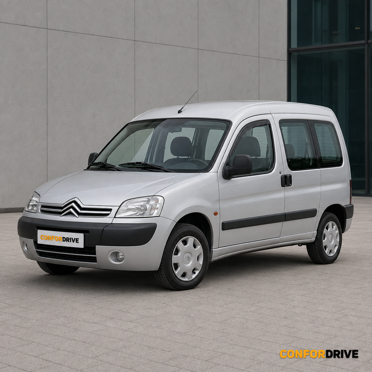 Citroën Berlingo I de 2005 a 2008 com chuventos nas portas dianteiras