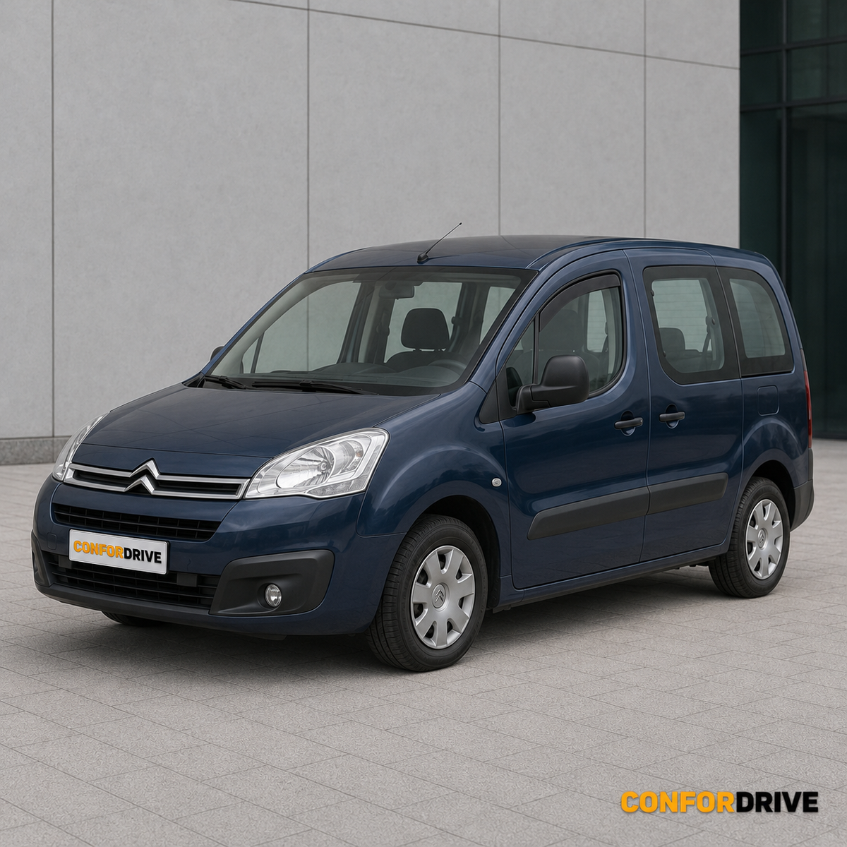 Citroën Berlingo II com chuventos nas portas dianteiras