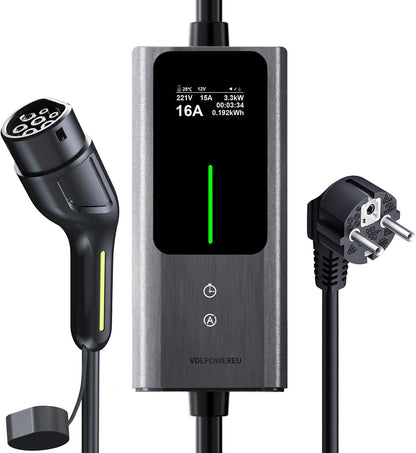 VDLPOWEREU Tipo 2, 3,6 kW, cabo de 5 m; referência B0FLJQ5KKR