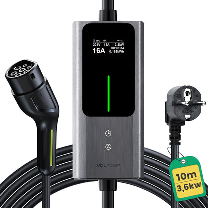 VDLPOWEREU Tipo 2, 3,6 kW, cabo de 10 m; referência B0FMDYBDZP