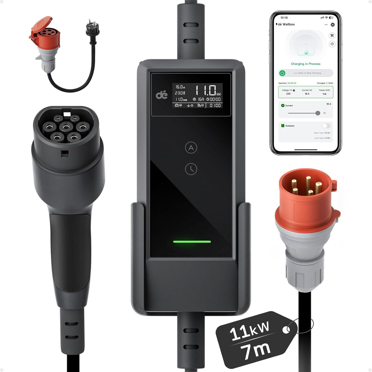 dé Tipo 2, 11 kW, cabo de 7 m; referência B0FXH4FG2Z