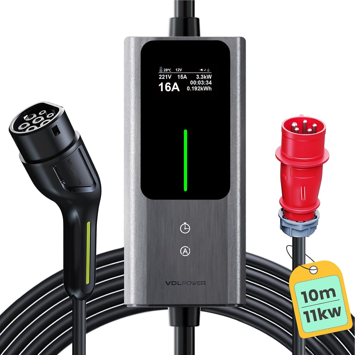 VDLPOWEREU Tipo 2, 11 kW, cabo de 10 m; referência B0GD5YNDCL