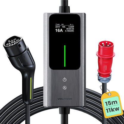 VDLPOWEREU Tipo 2, 11 kW, cabo de 15 m; referência B0GD6J3VVL
