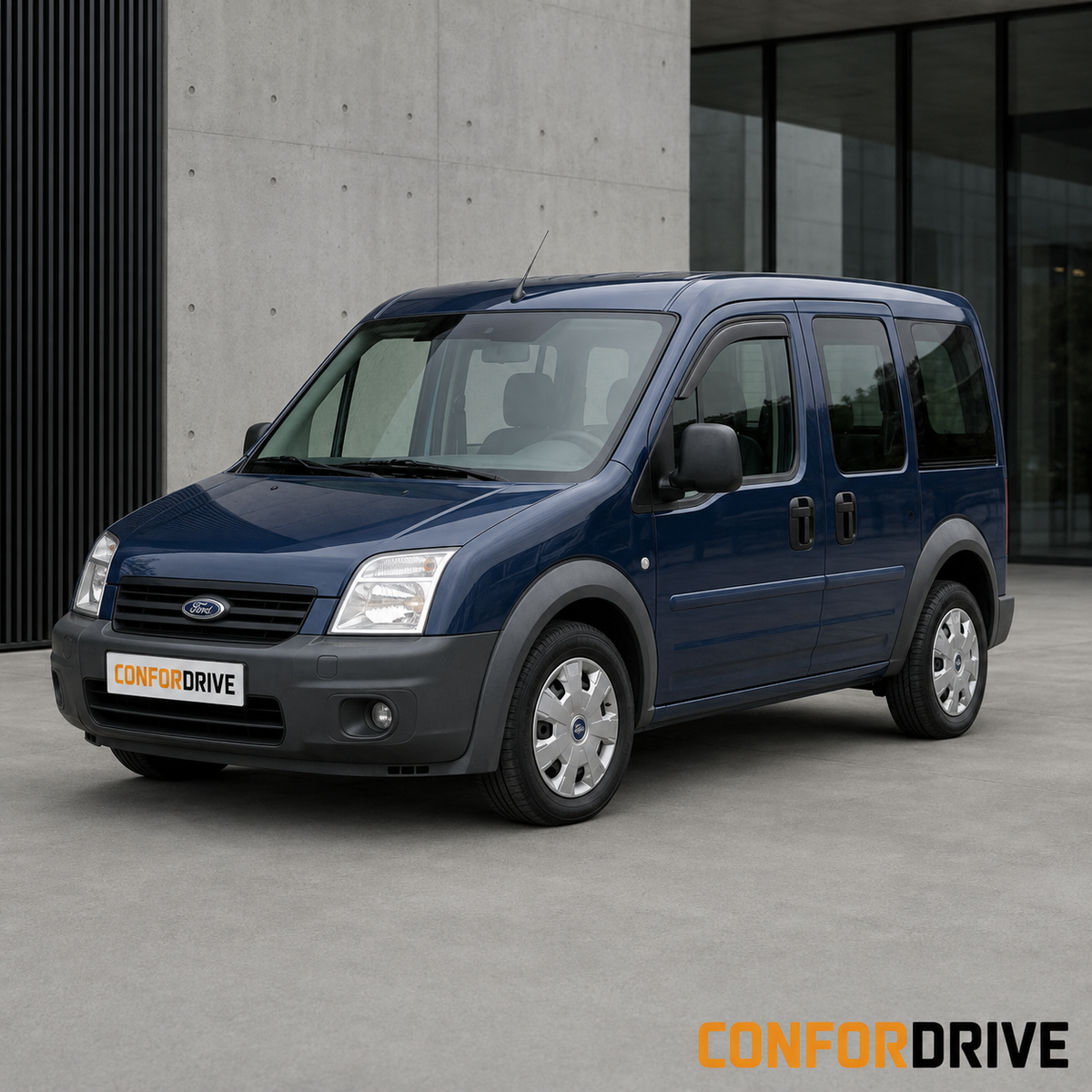 Ford Tourneo Connect 2002–2013 de 5 portas com chuventos dianteiros CONFORDRIVE