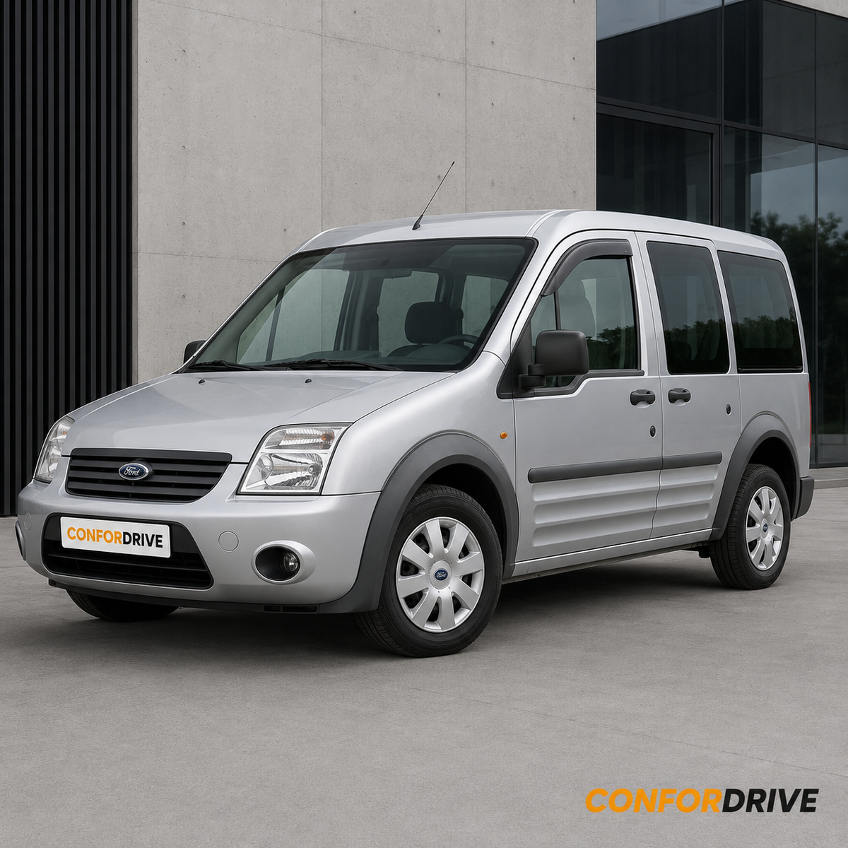 Ford Transit Connect 2002–2013 de 5 portas com chuventos dianteiros CONFORDRIVE