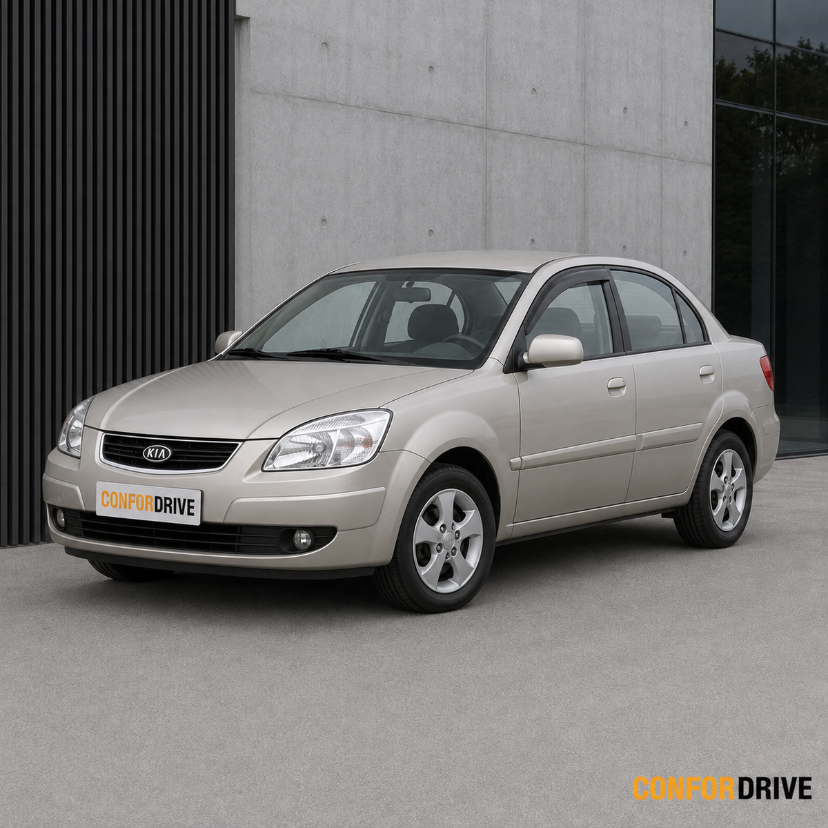 Kia Rio DC 2000-2005 com chuventos CONFORDRIVE