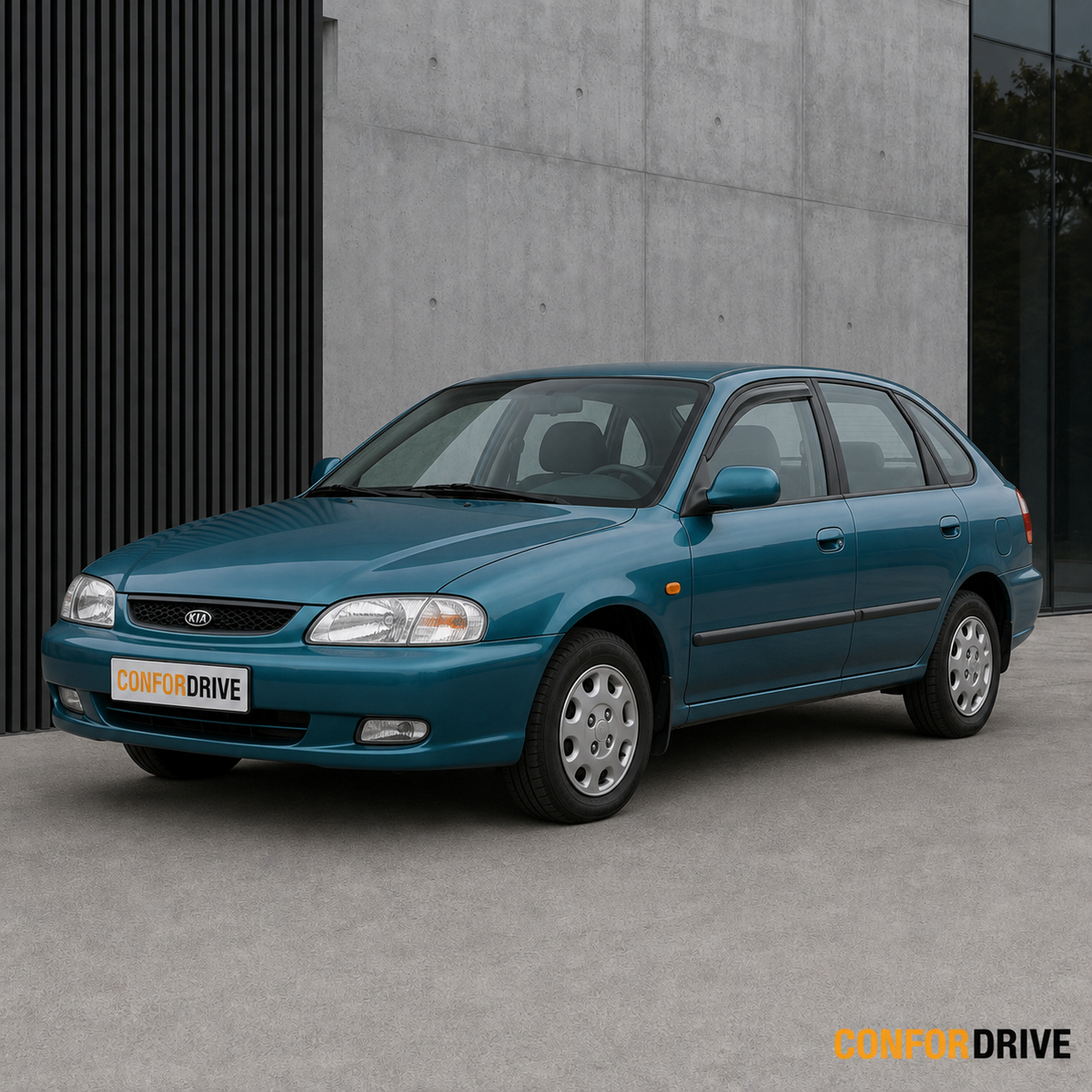 Kia Sephia 1995-1998 com chuventos CONFORDRIVE