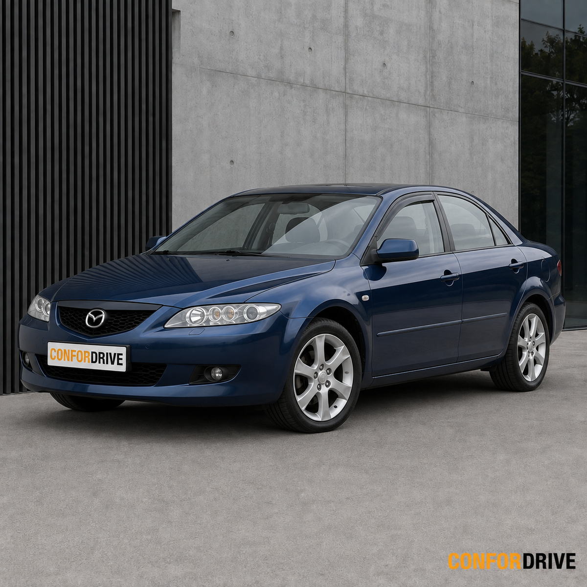 Mazda 6 GG 2002–2008 de 4 portas com chuventos dianteiros CONFORDRIVE