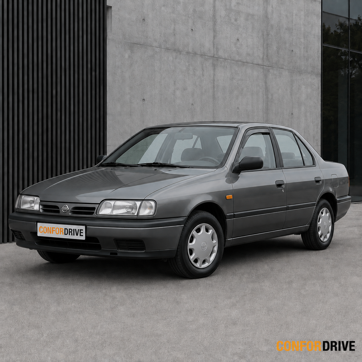 Nissan Primera P10 1990–1996 de 4 portas com chuventos dianteiros CONFORDRIVE