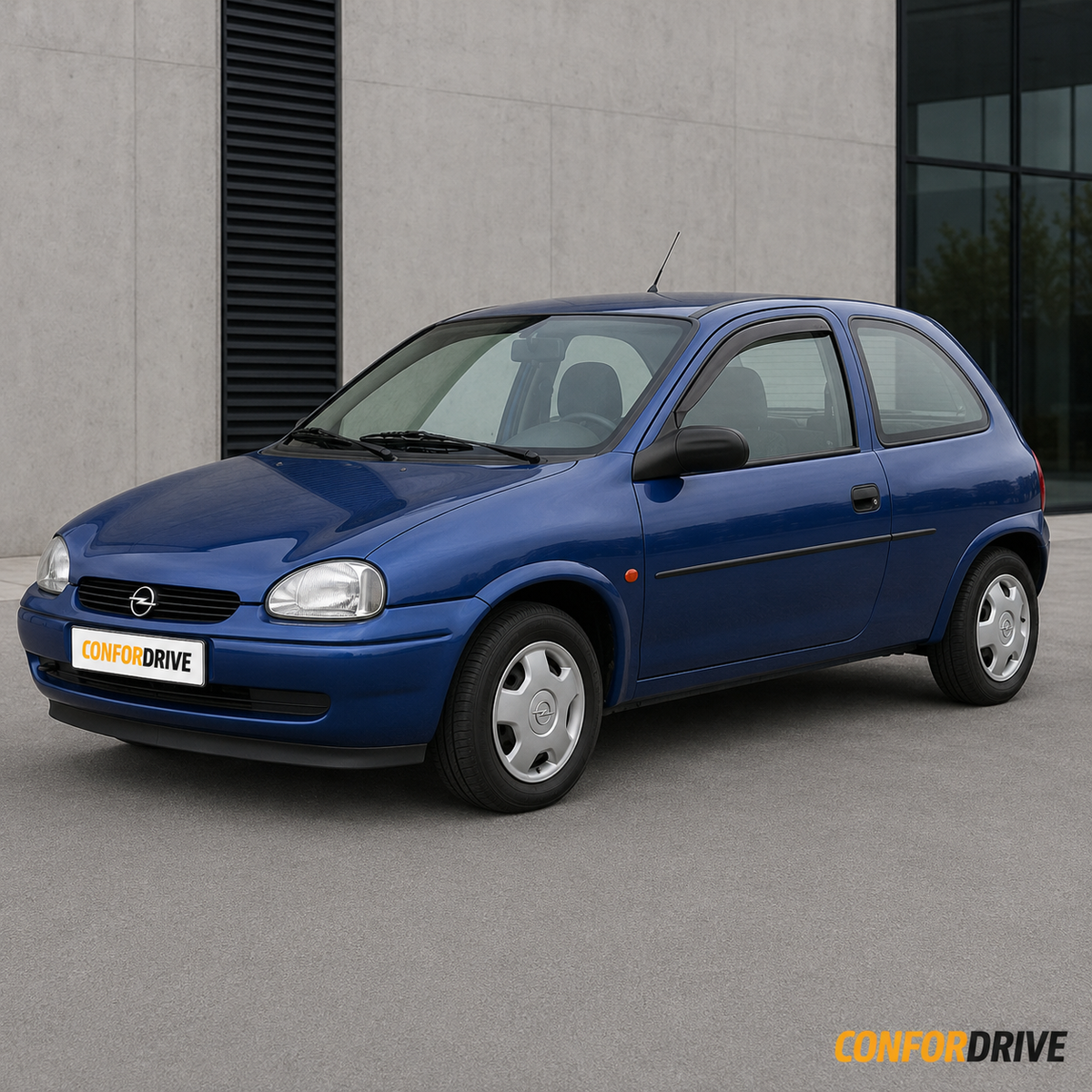Opel Corsa B 1993-2000 de 3 portas com chuventos dianteiros CONFORDRIVE