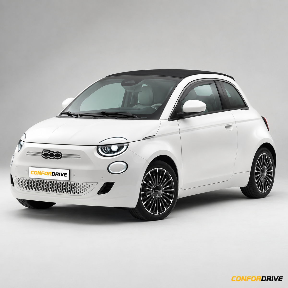 Fiat 500C desde 2021 com chuventos interiores nas portas da frente