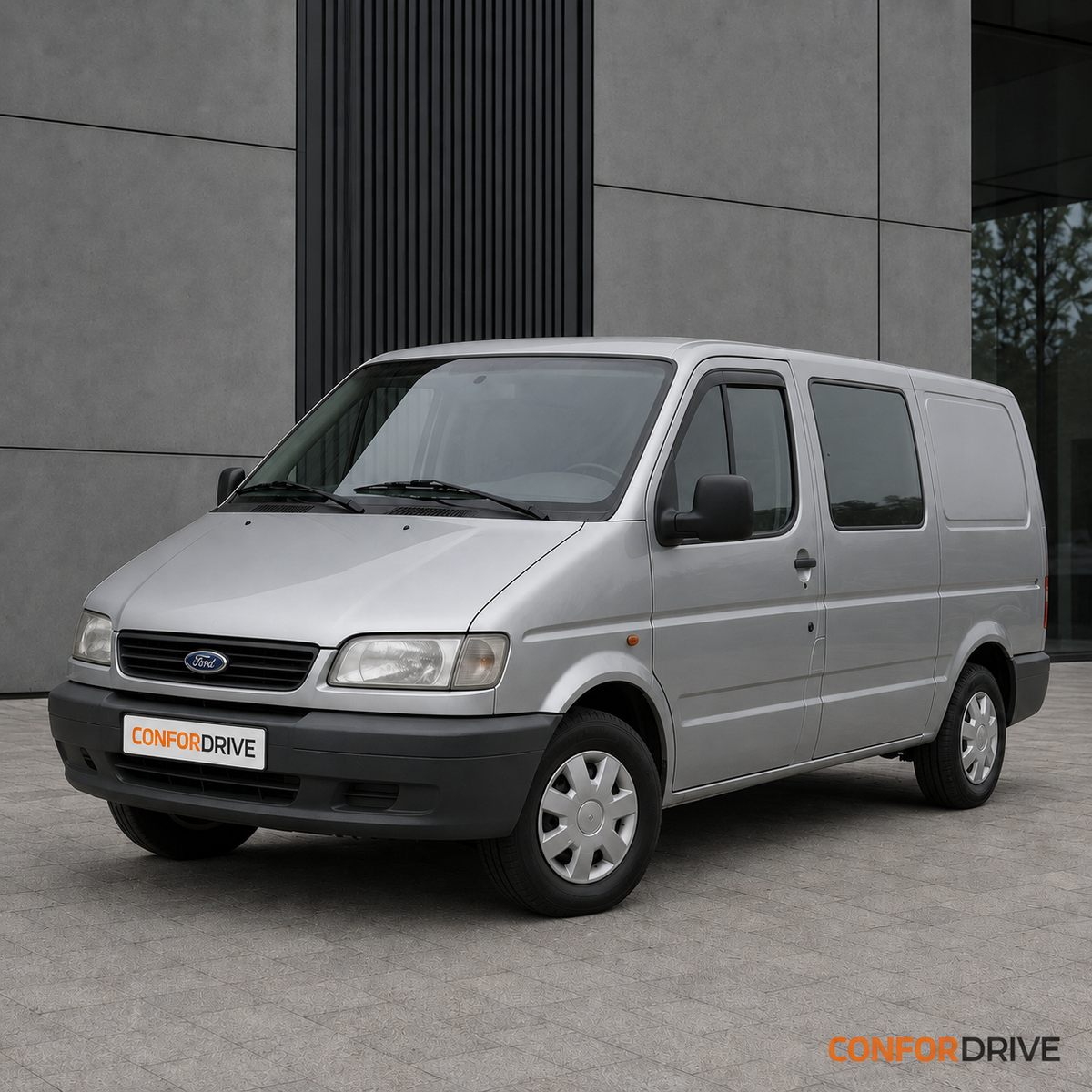 Ford Transit IV 1986-2000 de 4 portas com chuventos CONFORDRIVE nas portas dianteiras