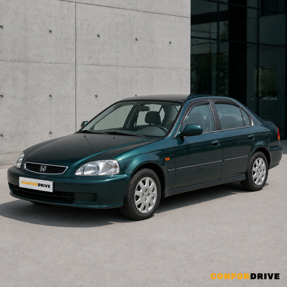 Honda Civic 1996-2001 4 portas com chuventos CONFORDRIVE