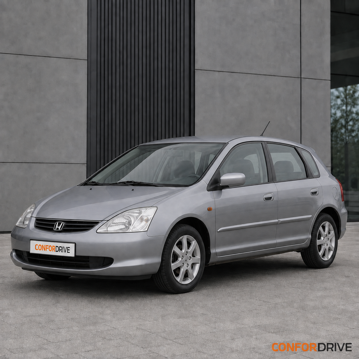 Honda Civic 5 portas 2001-2005 com chuventos dianteiros CONFORDRIVE